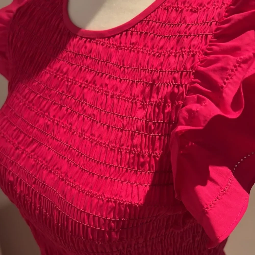 Saylor Audrina Smocked tiered midi dress size P NWT - Picture 8 of 9